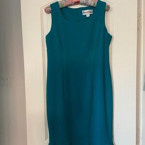 Teal Knee Length Tank Dress; 6 Petite; NWOT; Lightweight; Unlined